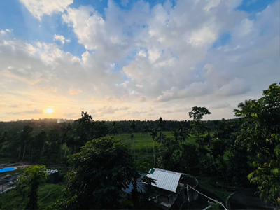 sunset view from farm stay